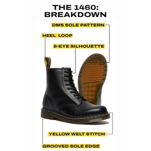 Dr. Martens Women’s Black and Yellow 1460 Boots